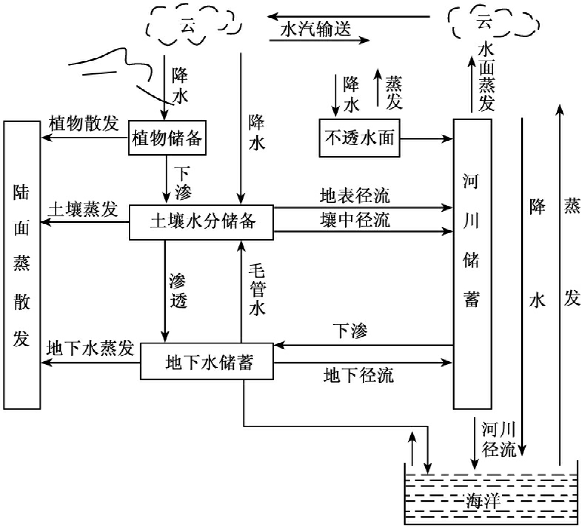 水循环简图图片